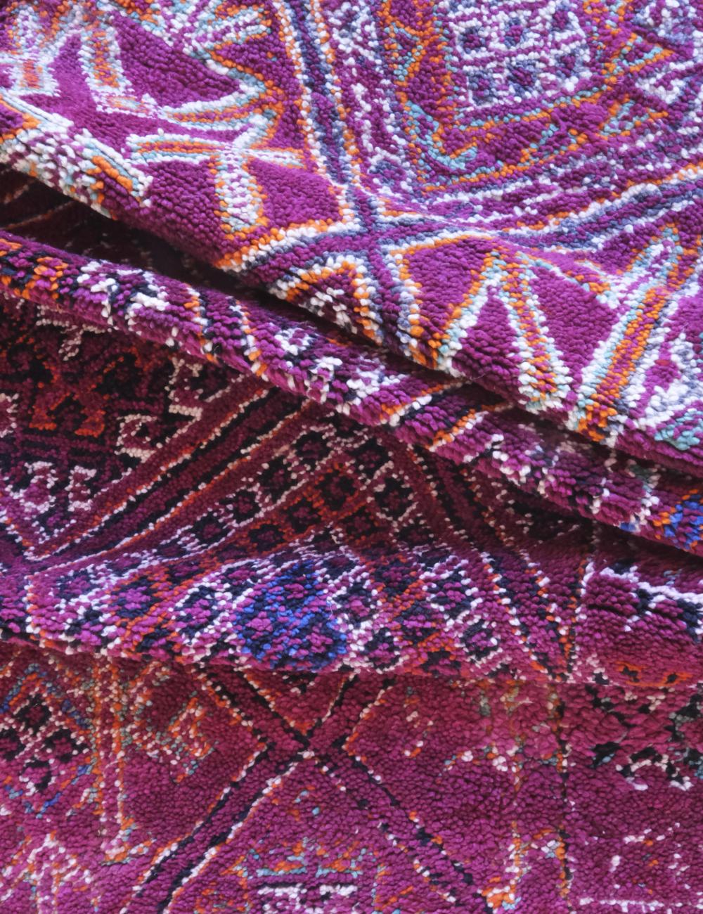 Purple Collectible Moroccan Wool Rug 11.2 x 6 ft / 342 x 185 cm