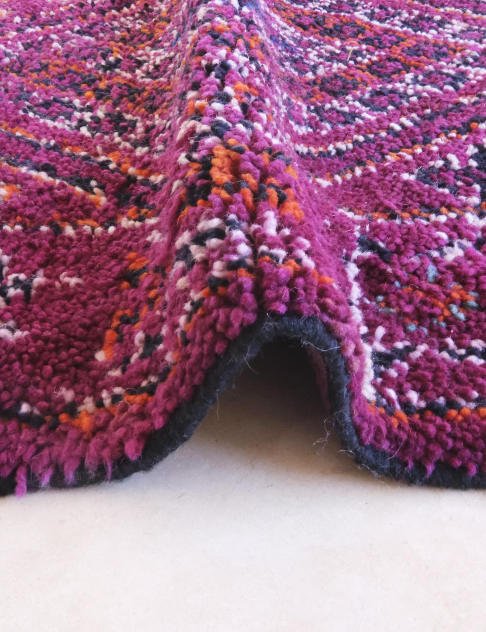 Purple Collectible Moroccan Wool Rug 11.2 x 6 ft / 342 x 185 cm