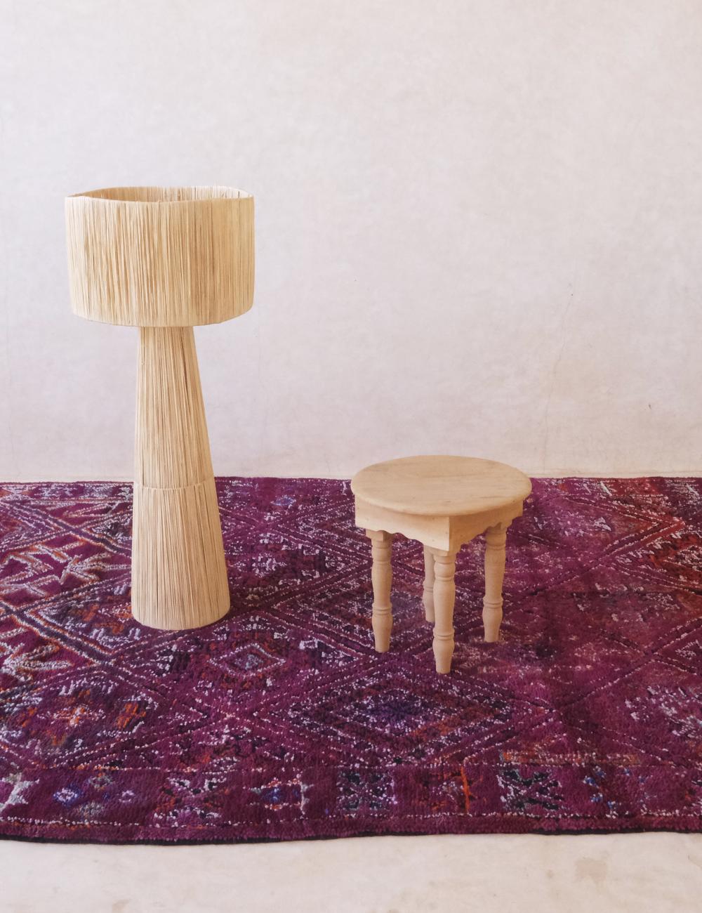 Purple Collectible Moroccan Wool Rug 11.2 x 6 ft / 342 x 185 cm