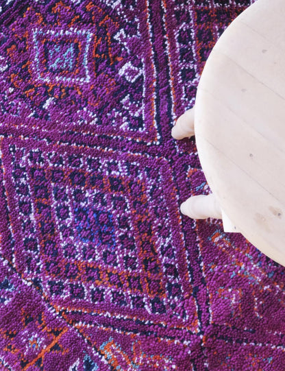 Purple Collectible Moroccan Wool Rug 11.2 x 6 ft / 342 x 185 cm