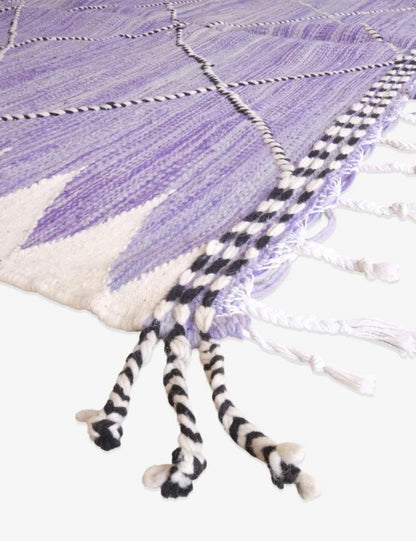 Purple Kilim Moroccan Rug 10.2 x 6.5 ft / 312 x 200 cm - Surcoma