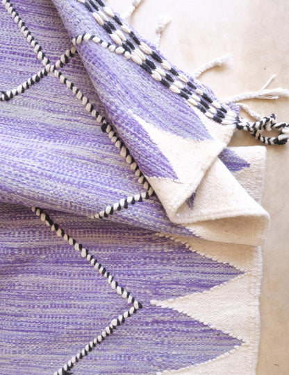 Purple Kilim Moroccan Rug 10.2 x 6.5 ft / 312 x 200 cm - Surcoma