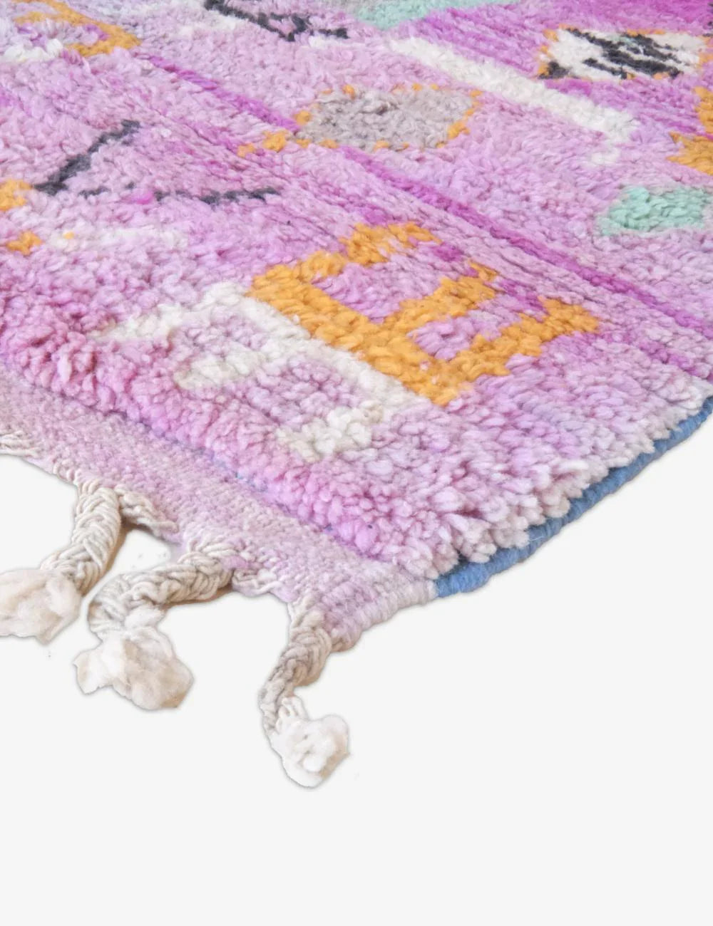 Purple Moroccan Runner Rug 10.8 x 2.3 ft / 330 x 70 cm