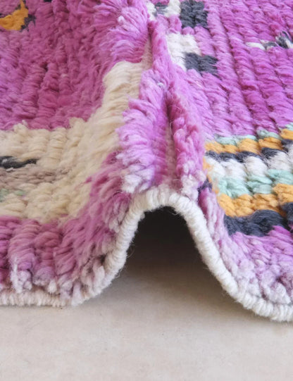 Purple Moroccan Runner Rug 10.8 x 2.3 ft / 330 x 70 cm - Surcoma