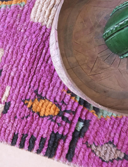 Purple Moroccan Runner Rug 10.8 x 2.3 ft / 330 x 70 cm - Surcoma