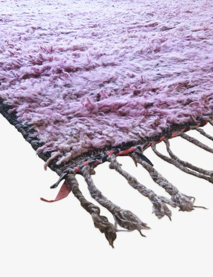Purple Moroccan Solid Wool Rug 8.4 x 5.8 ft / 257 x 178 cm - Surcoma