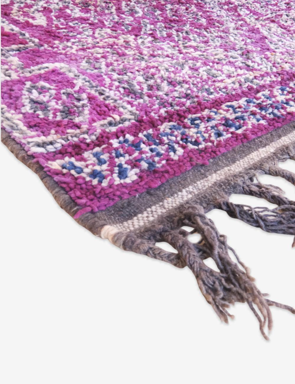 Purple Moroccan Wool Rug 12.1 x 6 ft / 370 x 185 cm