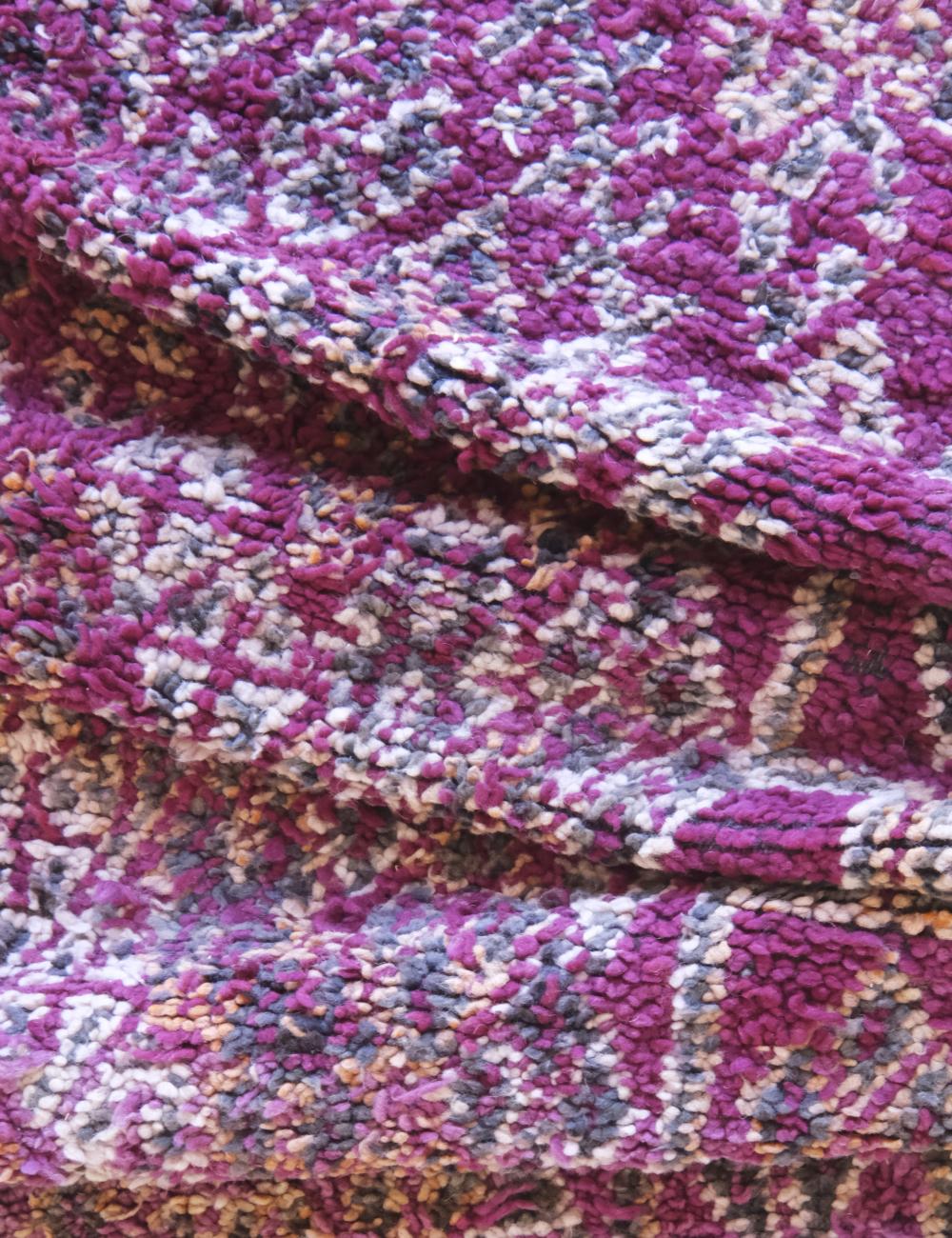 Purple Moroccan Wool Rug 12.1 x 6 ft / 370 x 185 cm