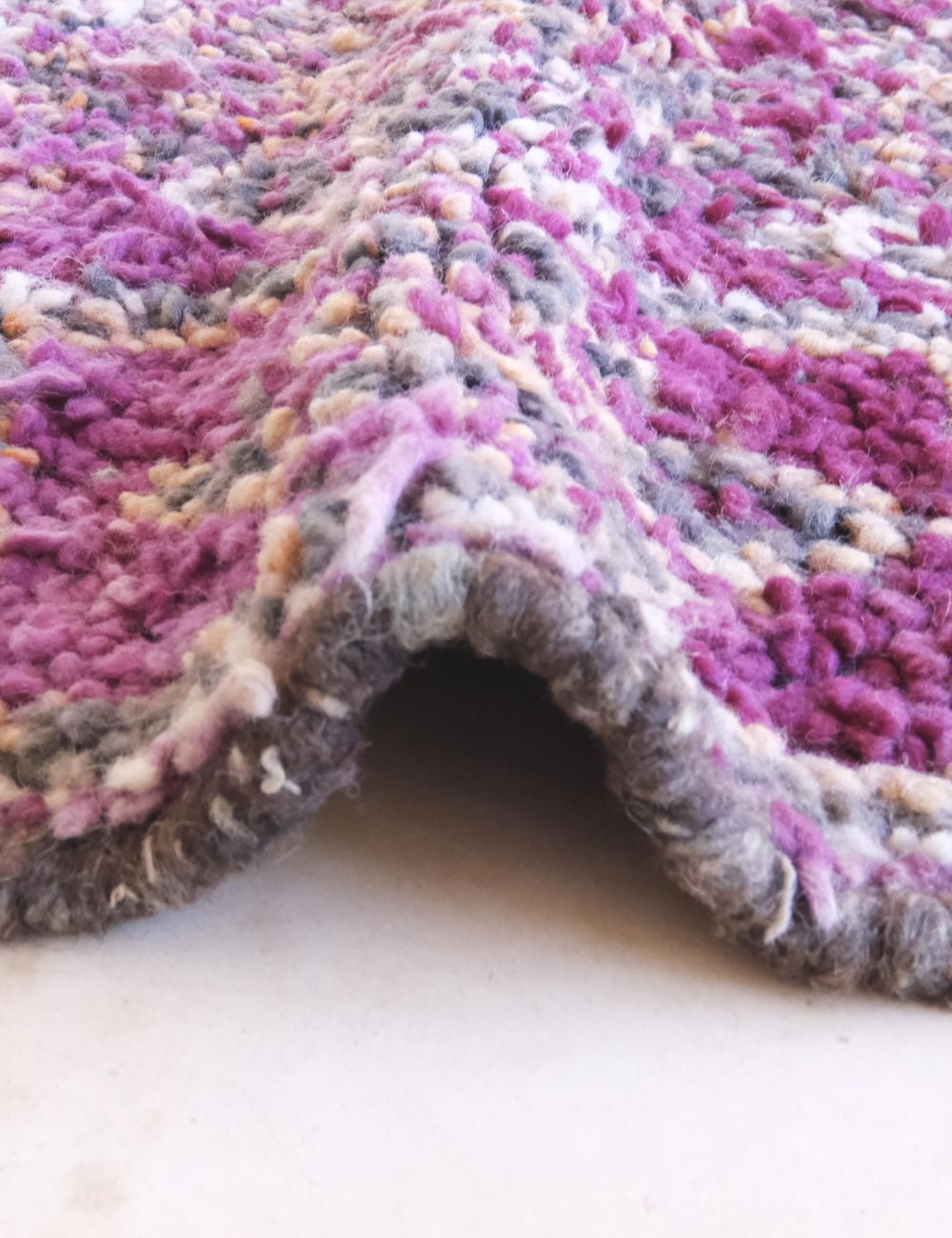 Purple Moroccan Wool Rug 12.1 x 6 ft / 370 x 185 cm