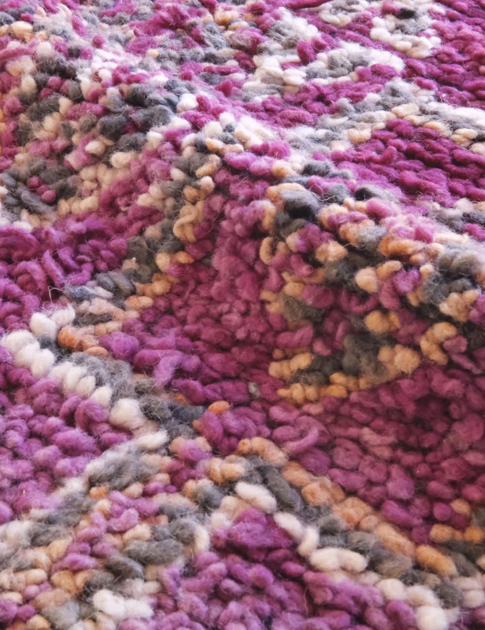 Purple Moroccan Wool Rug 12.1 x 6 ft / 370 x 185 cm