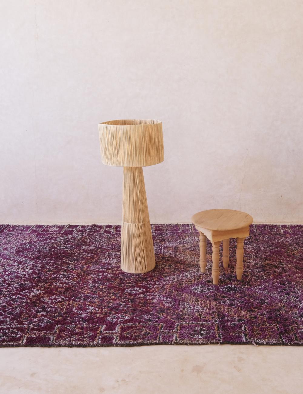 Purple Moroccan Wool Rug 12.1 x 6 ft / 370 x 185 cm