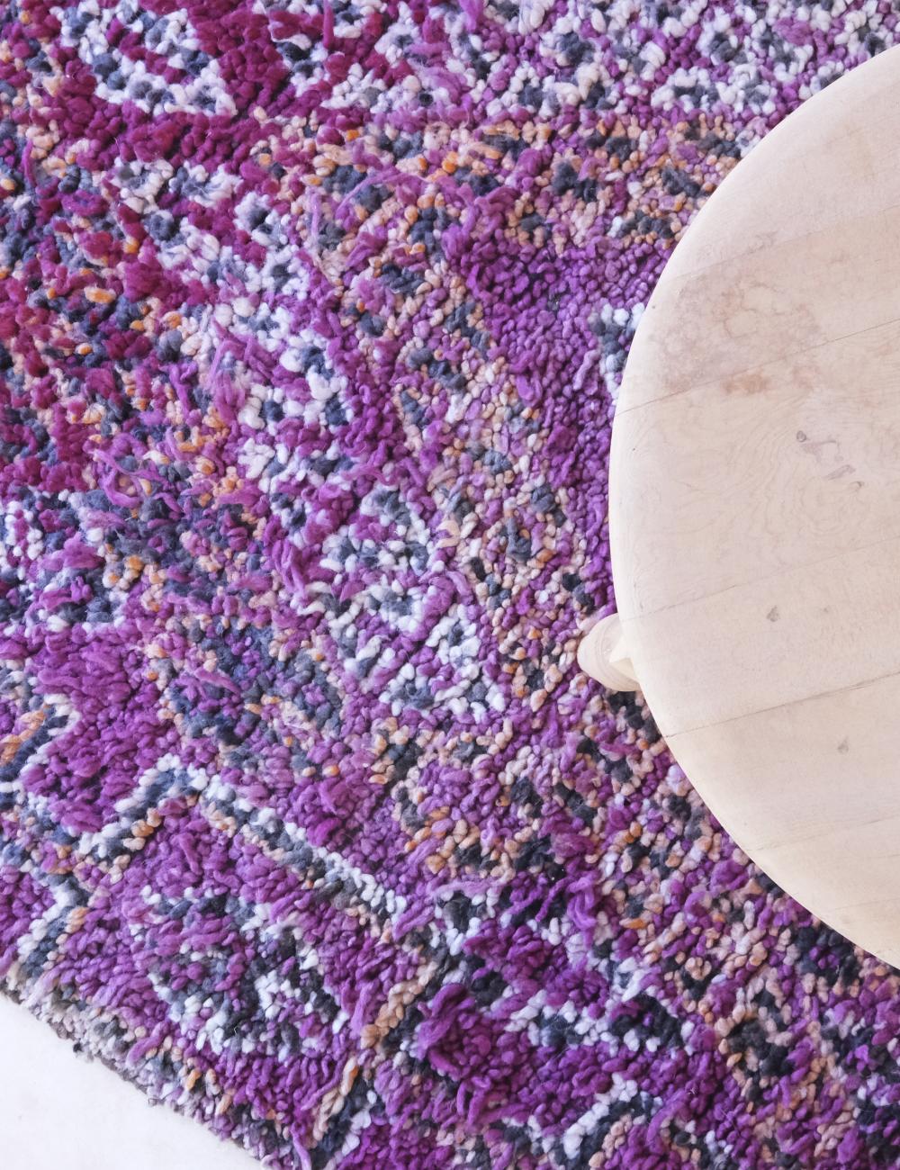 Purple Moroccan Wool Rug 12.1 x 6 ft / 370 x 185 cm