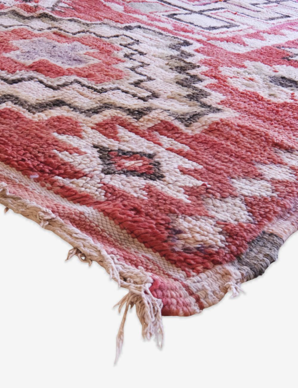 Terracotta Geometric Moroccan Rug 7.4 x 5.3 ft / 225 x 162 cm