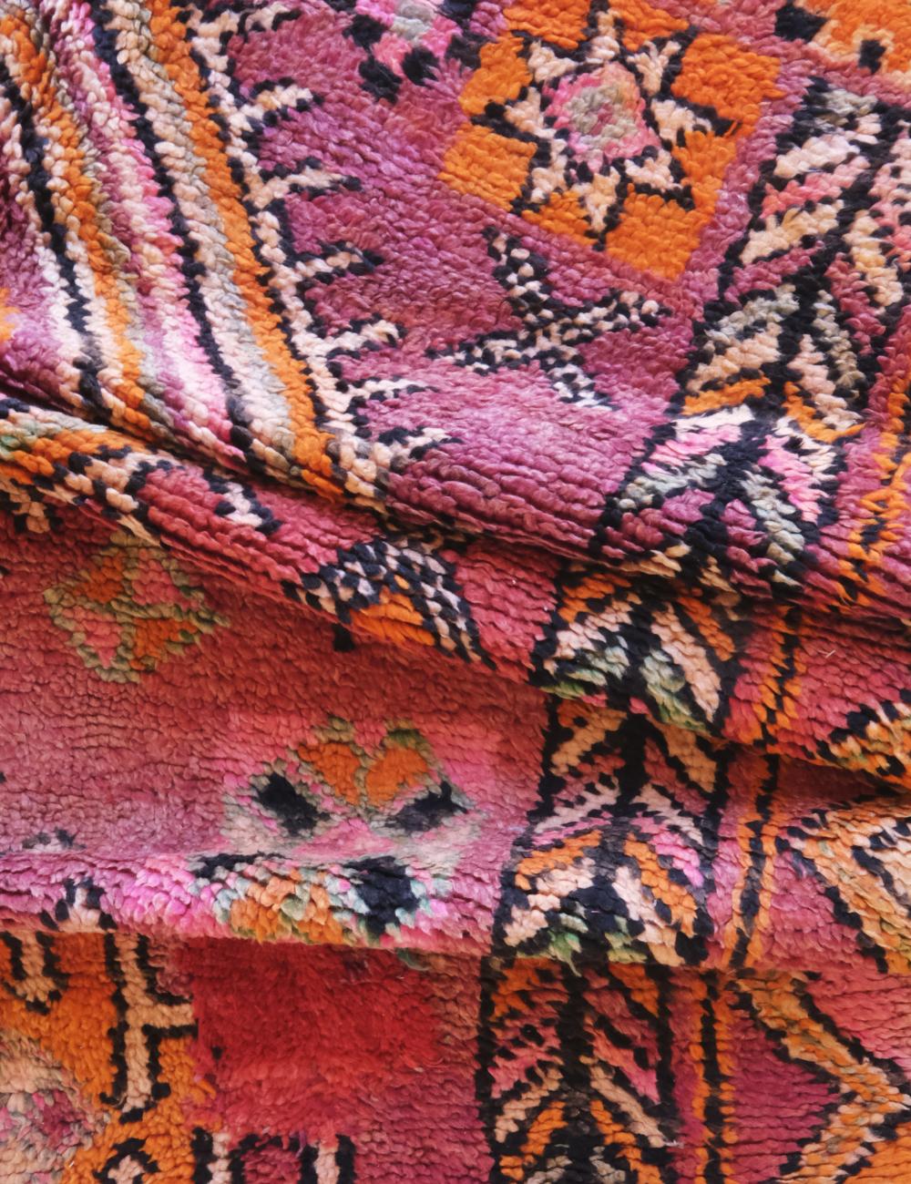 Vintage Moroccan Boujad Rug 11.6 x 5.9 ft / 353 x 181 cm