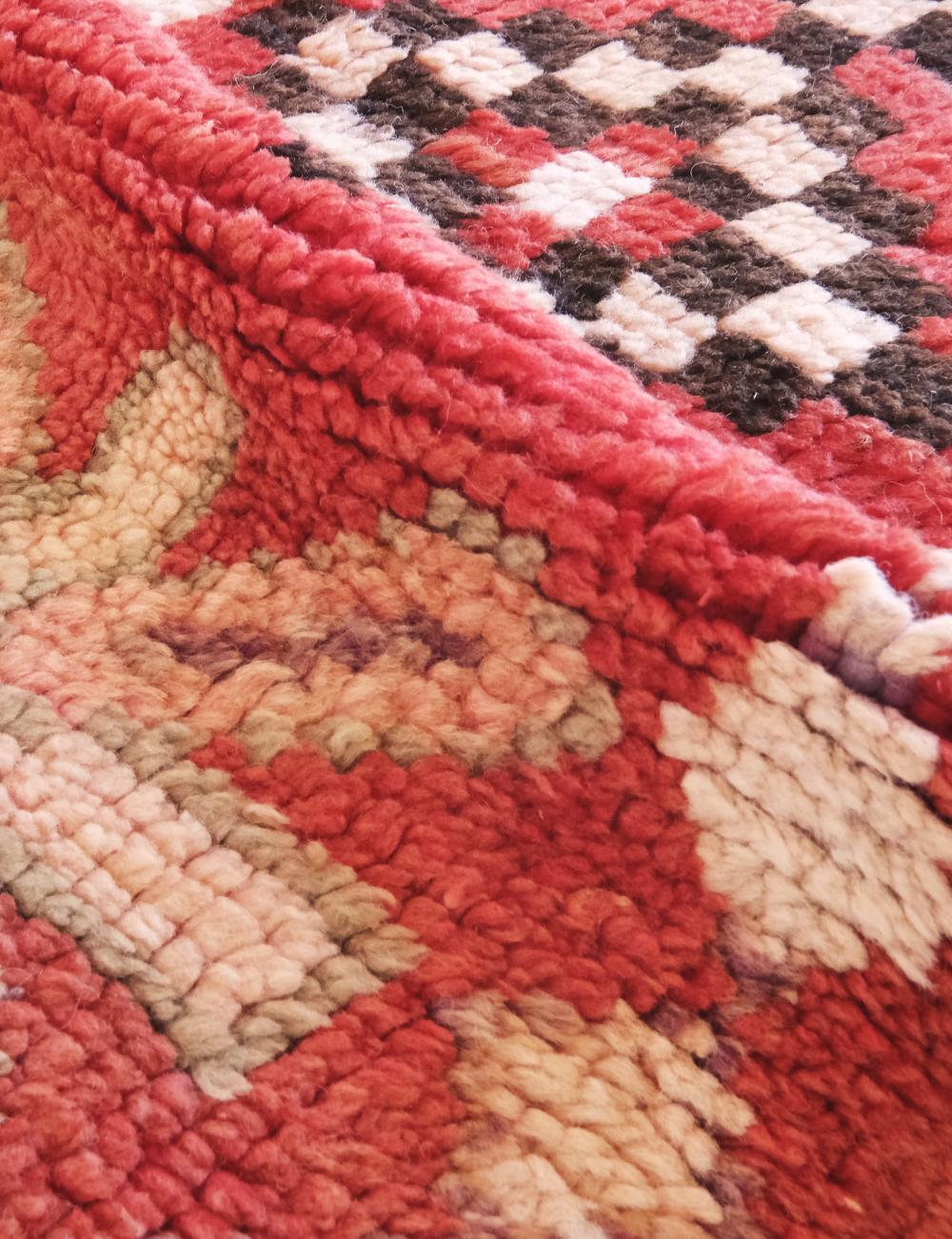 Terracotta Geometric Moroccan Rug 7.4 x 5.3 ft / 225 x 162 cm