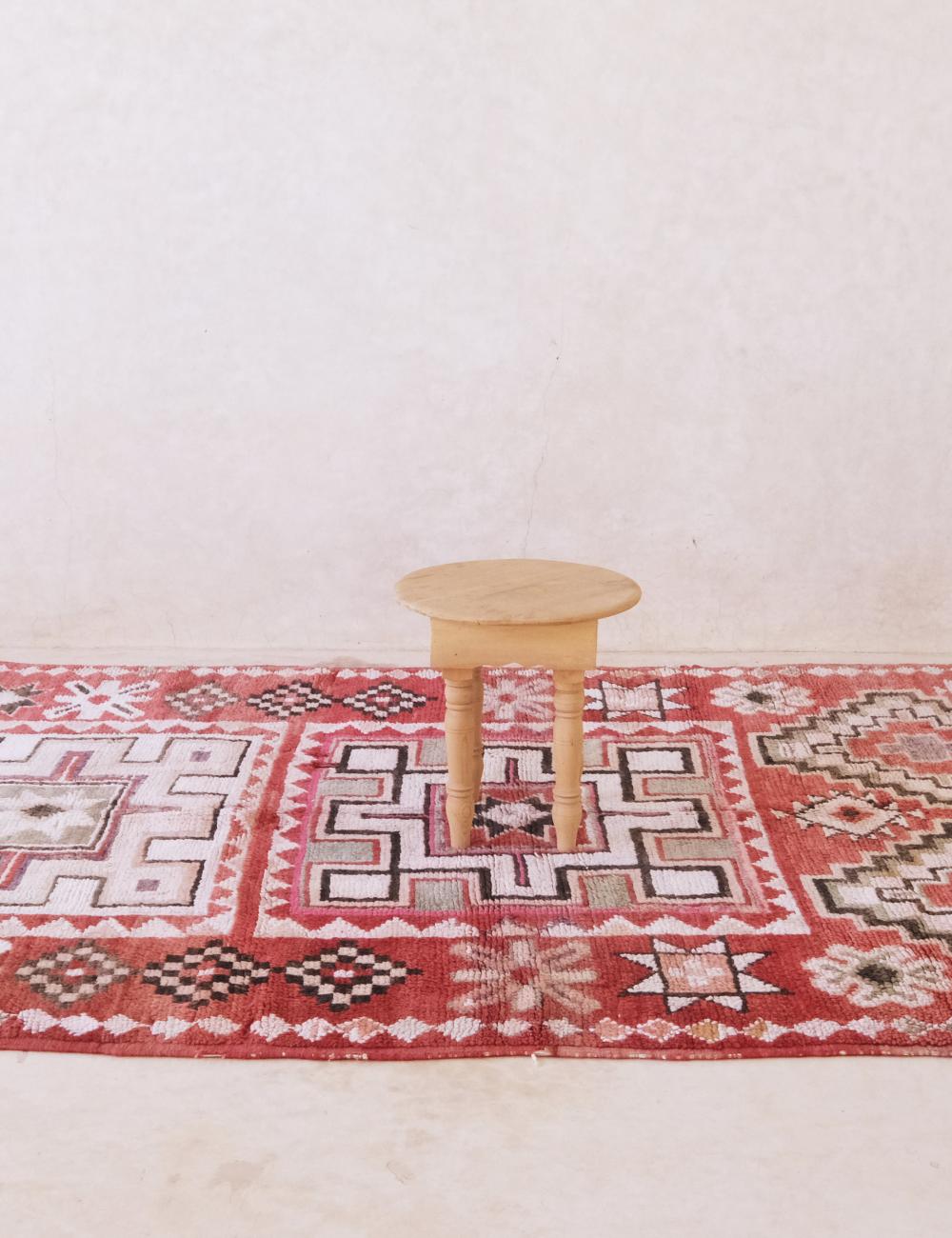 Terracotta Geometric Moroccan Rug 7.4 x 5.3 ft / 225 x 162 cm