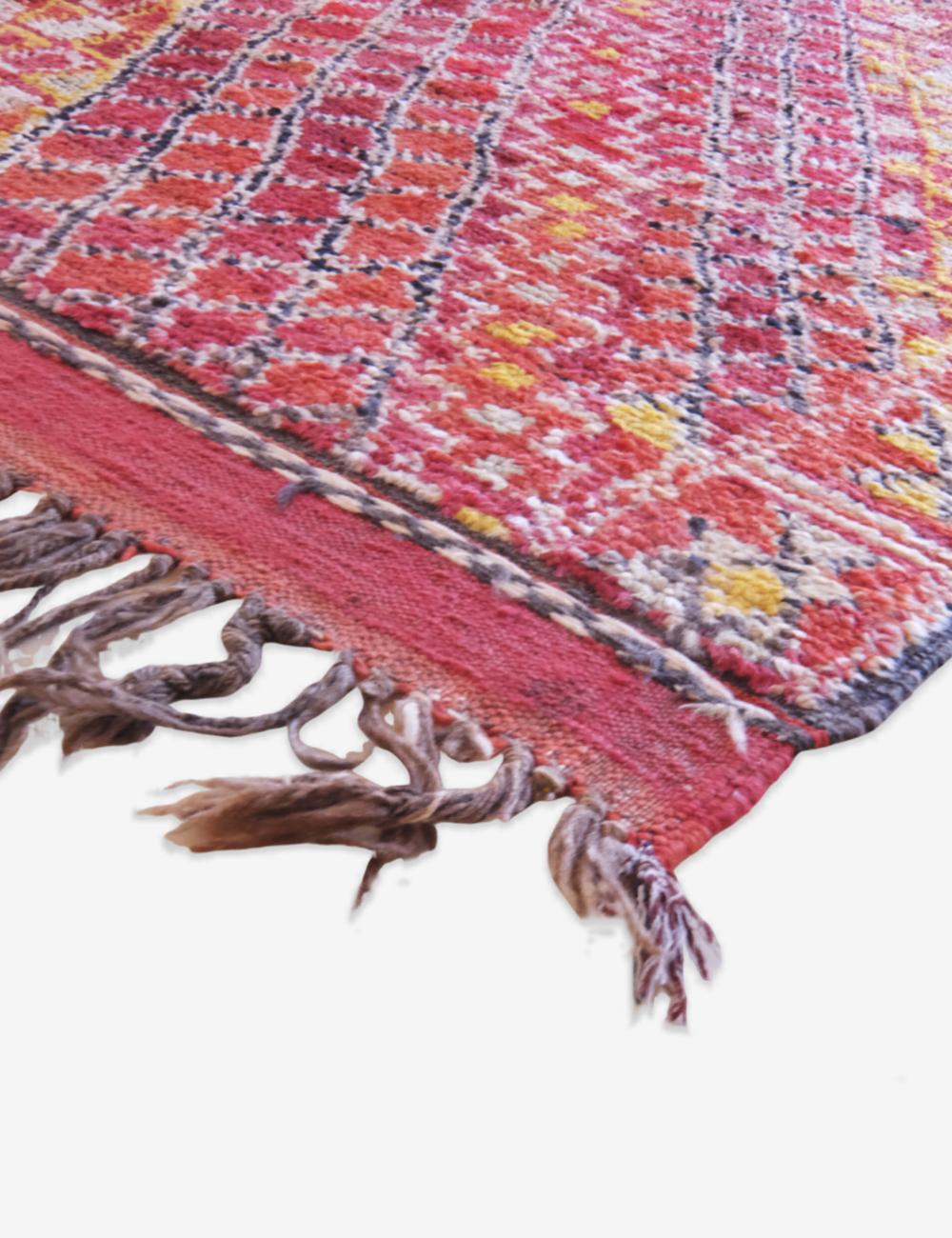 Red Collectible Moroccan Wool Rug 11.3 x 6.1 ft / 343 x 187 cm