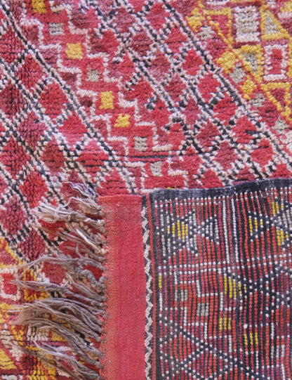 Red Collectible Moroccan Wool Rug 11.3 x 6.1 ft / 343 x 187 cm