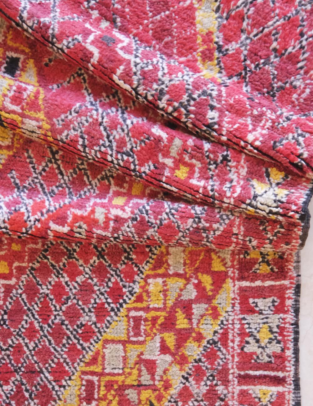 Red Collectible Moroccan Wool Rug 11.3 x 6.1 ft / 343 x 187 cm