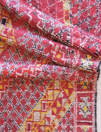 Red Collectible Moroccan Wool Rug 11.3 x 6.1 ft / 343 x 187 cm