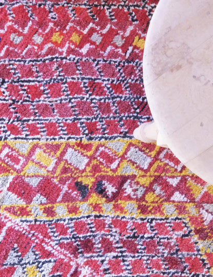Red Collectible Moroccan Wool Rug 11.3 x 6.1 ft / 343 x 187 cm
