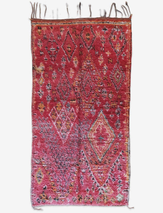 Red Collector Moroccan Wool Rug 12 x 6.3 ft / 367 x 194 cm