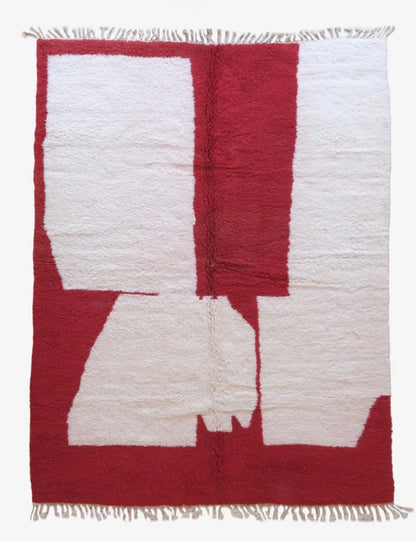 Red moroccan rug 11.4 x 8 ft / 346 x 246 cm - Surcoma