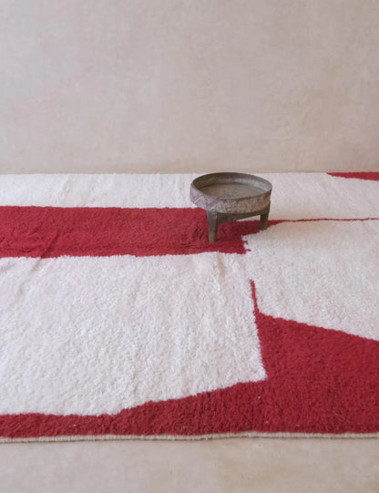Red moroccan rug 11.4 x 8 ft / 346 x 246 cm - Surcoma