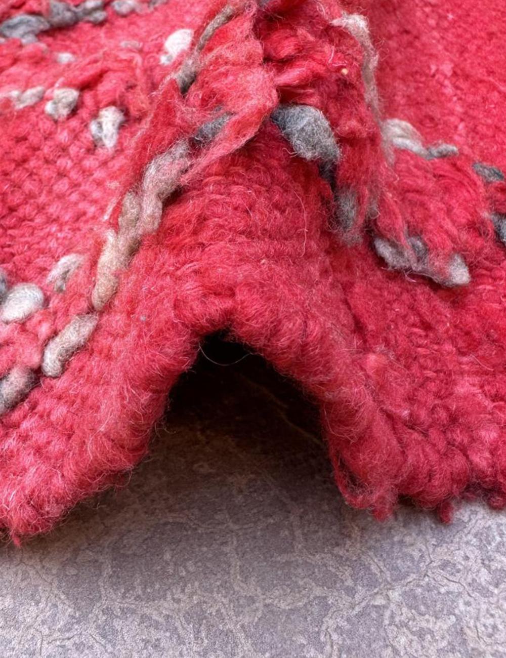 Red Vintage Moroccan Kilim 13.3 x 5.3 ft / 405 x 163 cm