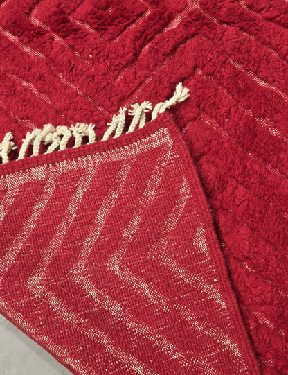Red Moroccan Rug 9.8 x 8.2 ft / 300 x 250 cm