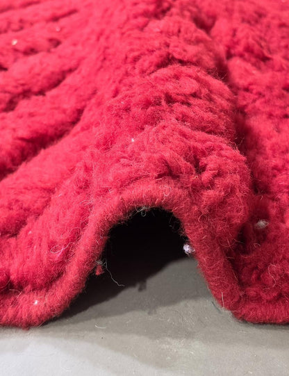 Red Moroccan Rug 9.8 x 8.2 ft / 300 x 250 cm