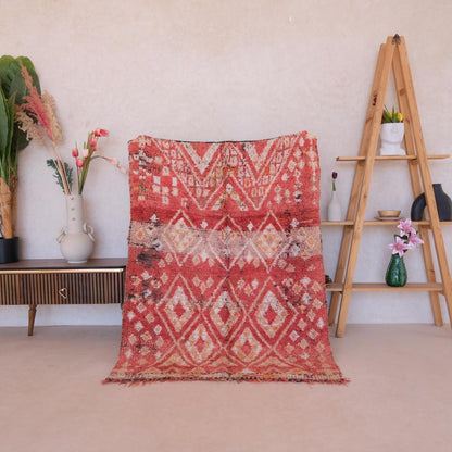 Moroccan Berber Marmoucha Rug 5.2 x 3.9 ft / 160 x 120 cm - Surcoma