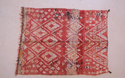 Moroccan Berber Marmoucha Rug 5.2 x 3.9 ft / 160 x 120 cm - Surcoma