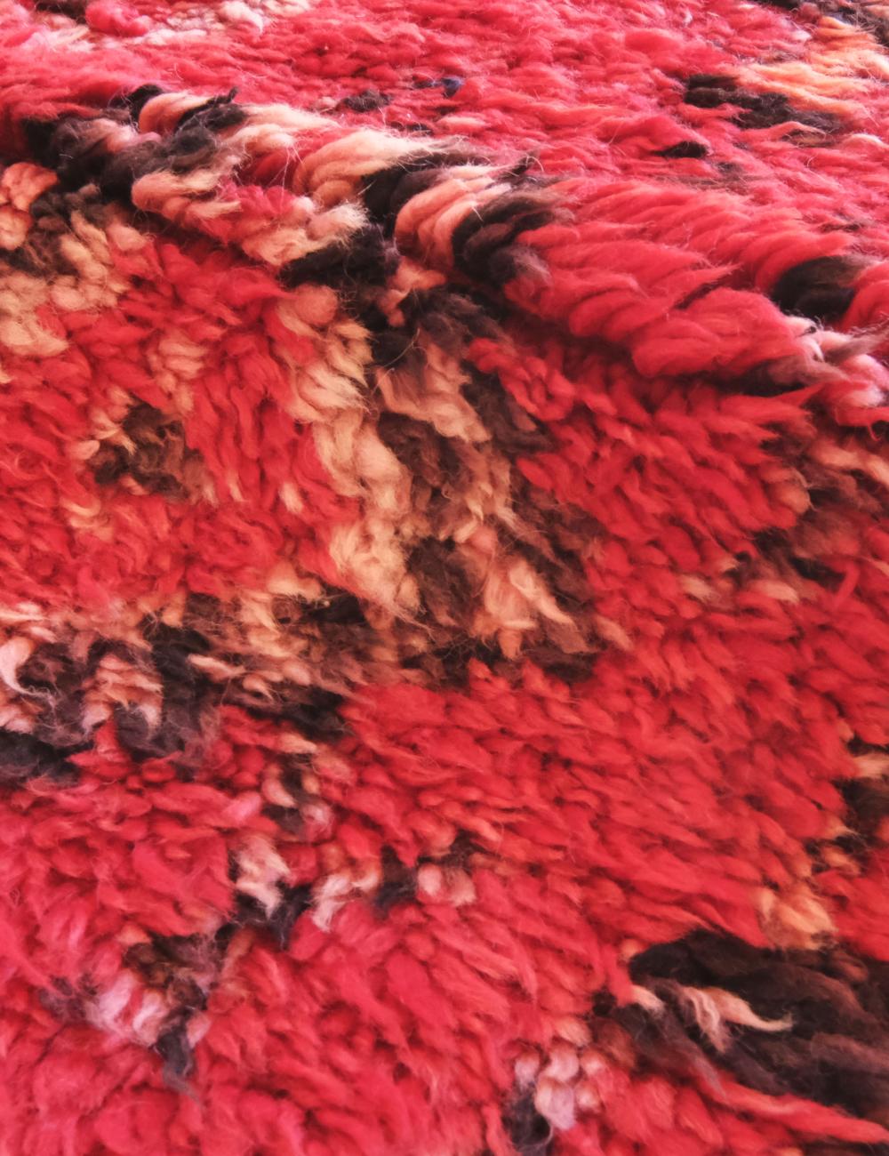 Red Moroccan Wool Rug 10.3 x 6.3 ft / 315 x 194 cm