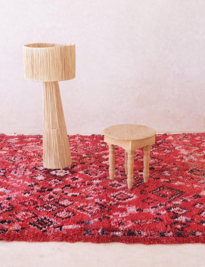 Red Moroccan Wool Rug 10.3 x 6.3 ft / 315 x 194 cm