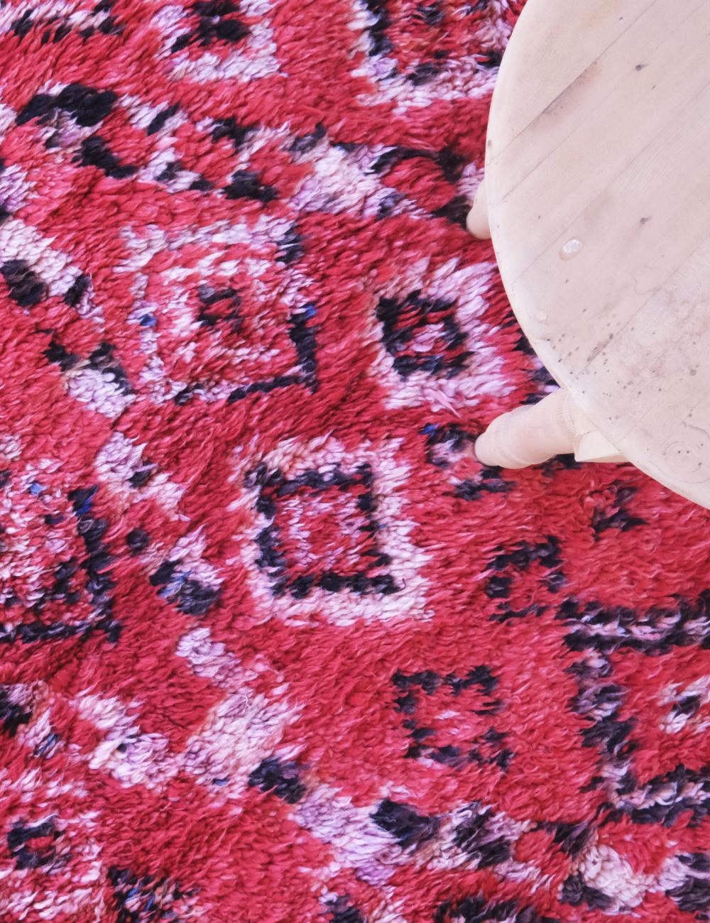 Red Moroccan Wool Rug 10.3 x 6.3 ft / 315 x 194 cm