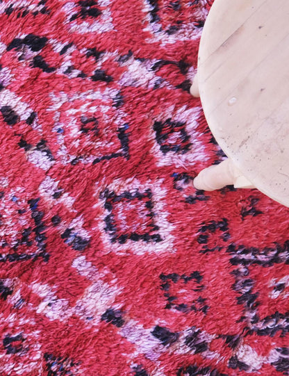 Red Moroccan Wool Rug 10.3 x 6.3 ft / 315 x 194 cm