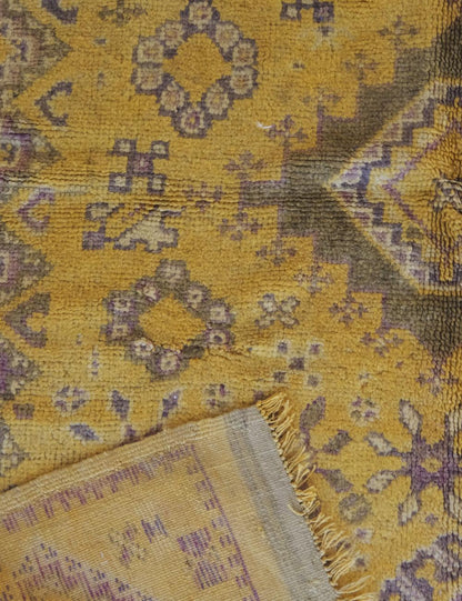Saffron Yellow Moroccan Rug 5.9 x 4.1 ft / 181 x 125 cm - Surcoma