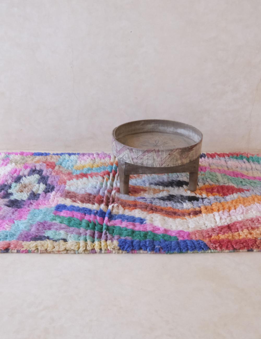Small Boho Chic Moroccan Wool Rug 5.2 x 3.1 ft / 157 x 95 cm