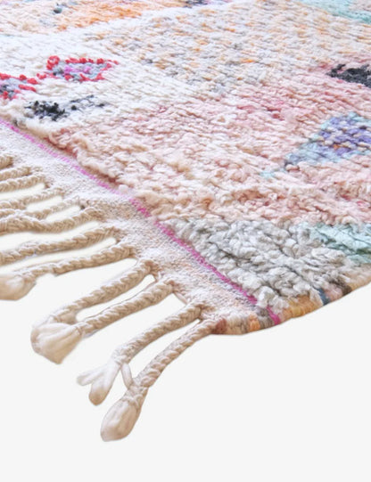 Small Hand-knotted Moroccan Wool Rug 4.7 x 3.3 ft / 144 x 102 cm - Surcoma