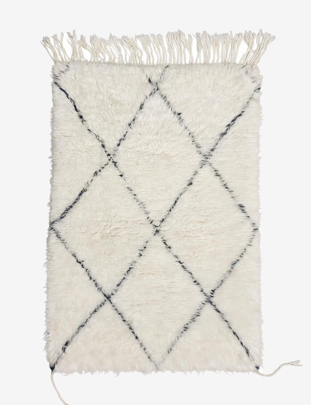 Small Moroccan Marmoucha Rug - 3.6 x 2.4 ft / 110 x 73 cm