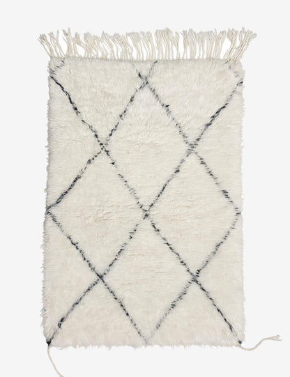 Small Moroccan Marmoucha Rug - 3.6 x 2.4 ft / 110 x 73 cm