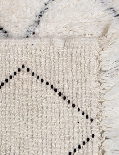 Small Moroccan Marmoucha Wool Rug - 3.8 x 2.2 ft / 116 x 67 cm