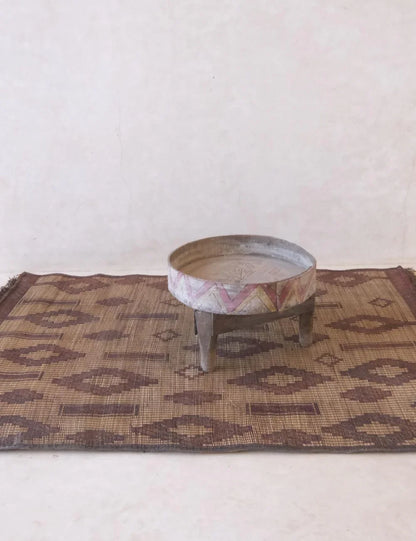 Small Mauritanian Tuareg Mat 4.8 x 3.8 ft / 144 x 114 cm - Surcoma