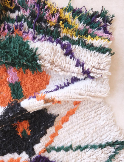 Colorful Azilal Wool Rug 5.6 x 2.6 ft / 172 x 80 cm - Surcoma