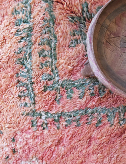 Soft Pink Moroccan Rug 11.2 x 5.7 ft / 340 x 176 cm - Surcoma