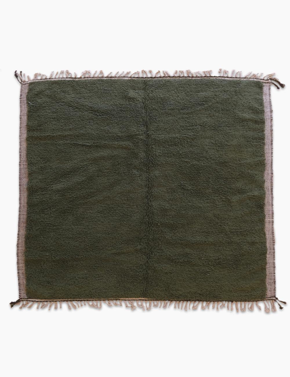 Solid Green Moroccan Rug – 10 x 9.3 ft / 304 x 286 cm - Surcoma