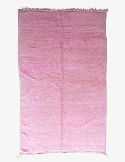 Solid Pink Moroccan Rug 8.3 x 5 ft / 254 x 155 cm - Surcoma