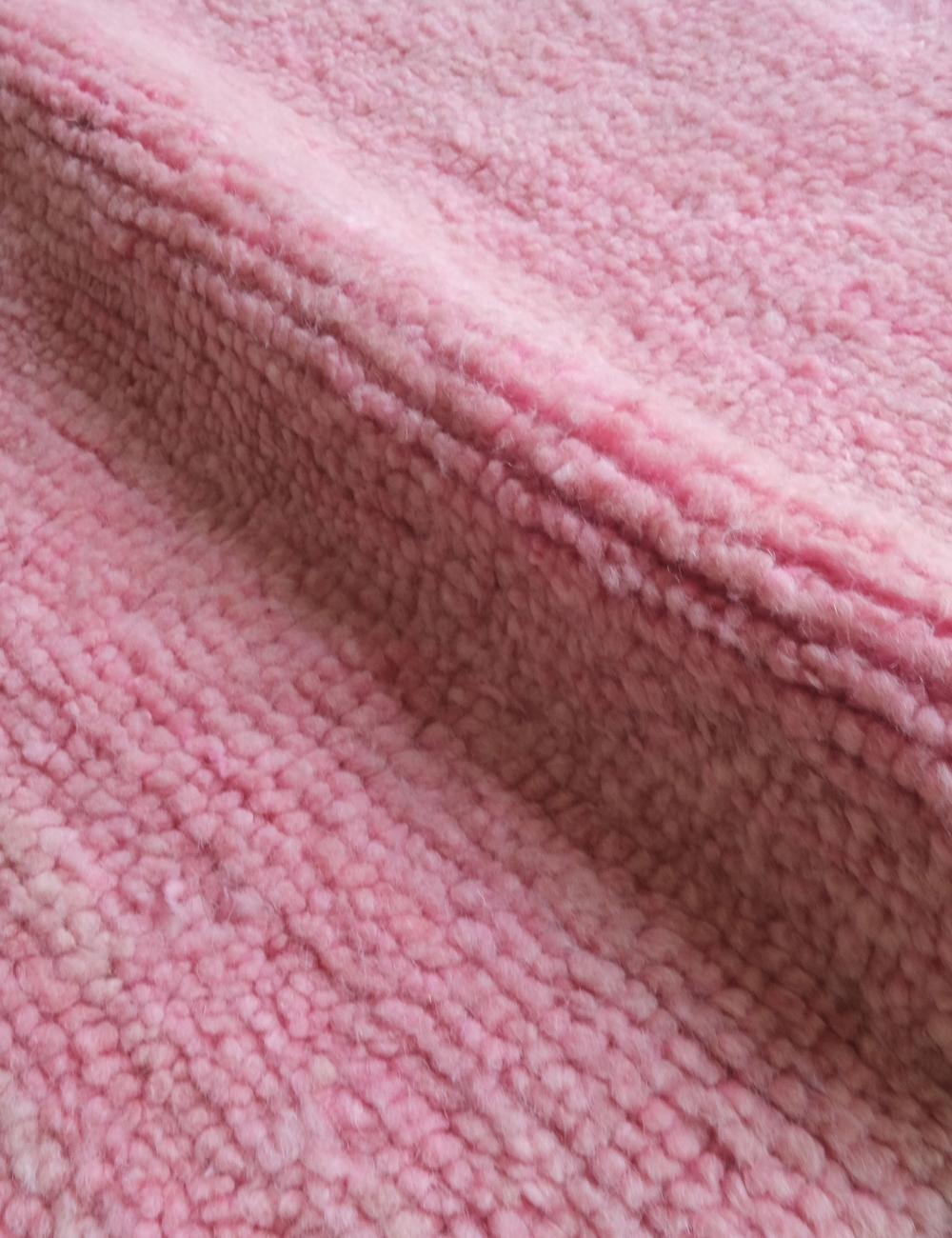 Solid Pink Moroccan Rug 8.3 x 5 ft / 254 x 155 cm