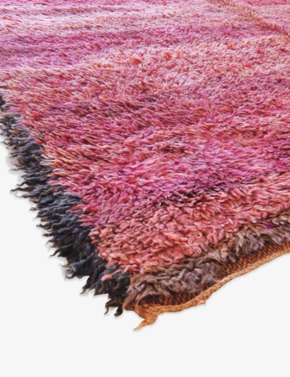 Solid Red Moroccan Wool Rug 8.6 x 5.1 ft / 263 x 158 cm